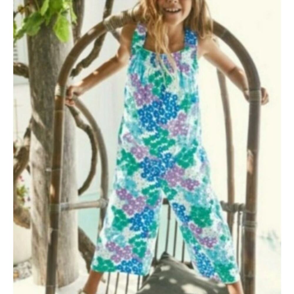 NEW! Mini Boden Floral Wide Leg Jumpsuit in FLORAL (2-3Y)